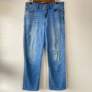 Lucky Brand Sweet Crop Light Wash Jeans distressed